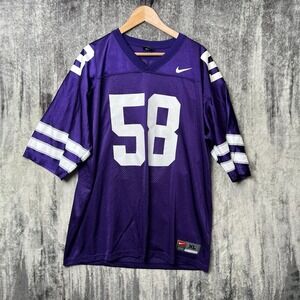 VTG Nike Team Jersey #58 Short Sleeve Purple Men's XL Authentic Black Tag